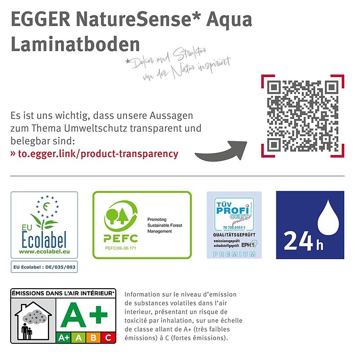 Egger Laminat NatureSense Aqua (Predaia Eiche honig, Landhausdiele, 1 292 x 193 x 10 mm) | BAUHAUS