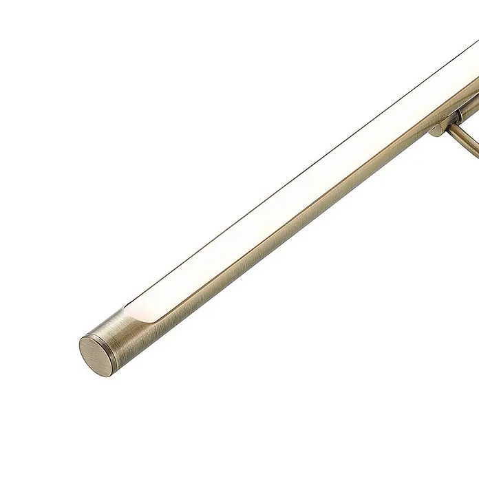 Lucande LED Wandlampe Bilderleuchte altmessing, warmweiß 3.000K -  - Lineare LED-Leiste in Antikmessing mit leuchtendem weißem Lichtband.