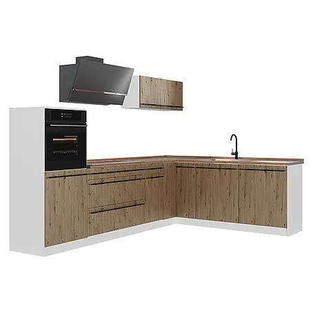 Eckküche R-Line 287 cm Artisan-Eiche Art.-Nr. 67530