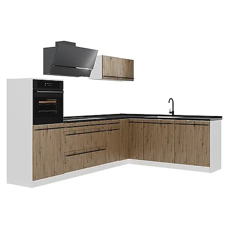Eckküche R-Line 287 cm Artisan-Eiche Art.-Nr. 67529