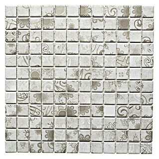 Mosaikfliese Quadrat LACEO LB 106 (29,8 x 29,8 cm, Grau, Matt)