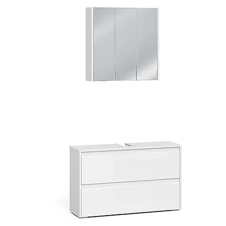 Badmöbel-Set Majest 100 cm Weiß Hochglanz Art.-Nr. 71733