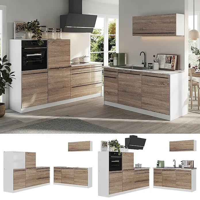 Küchenzeile R-Line 220 cm Sonoma Art.-Nr. 67116 online kaufen bei BAUHAUS