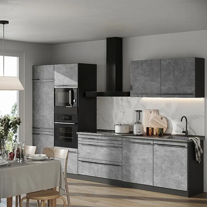 Küchenzeile R-Line 340 cm Beton Art.-Nr. 67332 online kaufen bei BAUHAUS