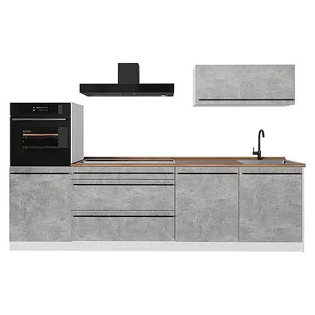 Küchenzeile R-Line 280 cm Beton Art.-Nr. 67270