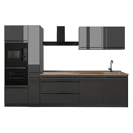 Küchenzeile R-Line 310 cm Anthrazit Hochglanz Art.-Nr. 66422