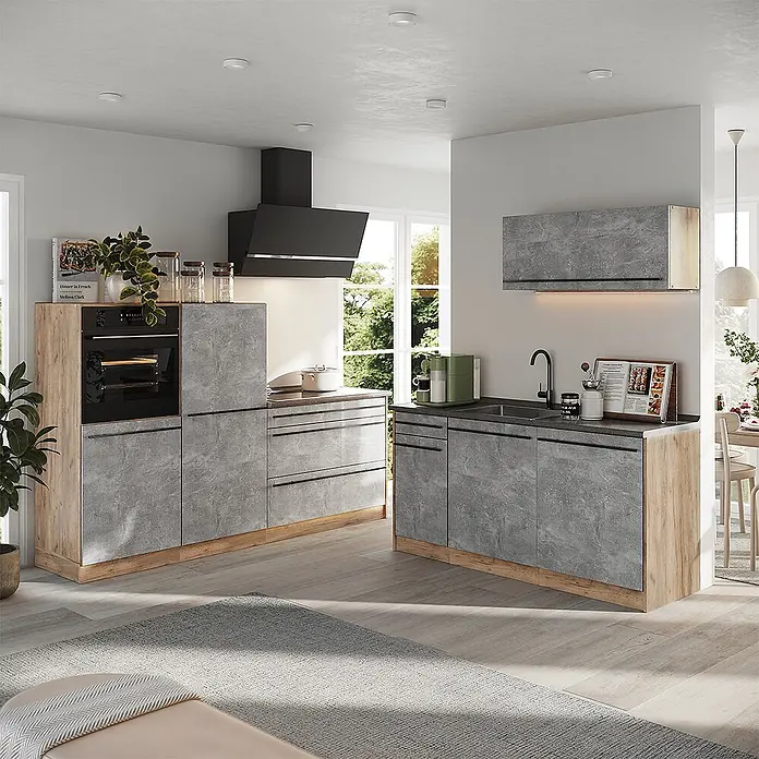 Küchenzeile R-Line 220 cm Beton Art.-Nr. 67091 online kaufen bei BAUHAUS