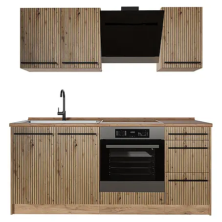 Singleküche R-Line 180 cm Artisan-Eiche Art.-Nr. 67032
