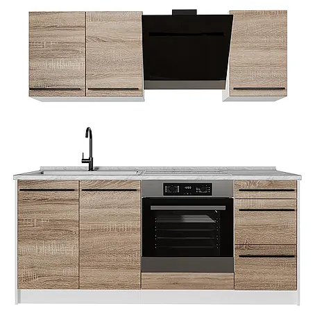 Singleküche R-Line 180 cm Sonoma Art.-Nr. 67060