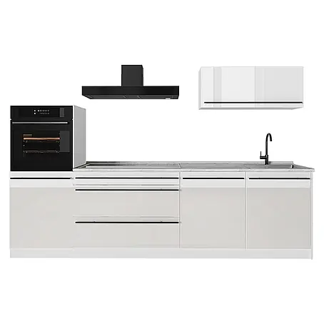 Küchenzeile R-Line 280 cm Weiß Hochglanz Art.-Nr. 66507