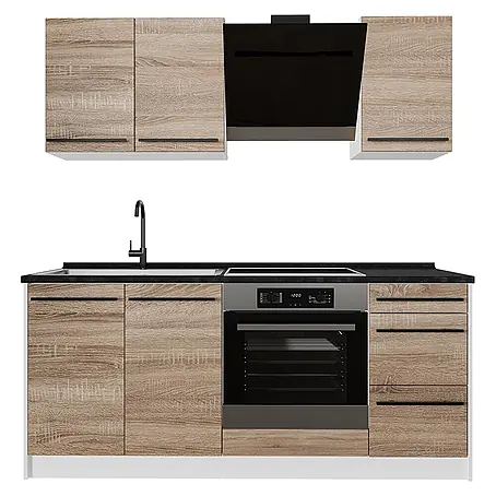 Singleküche R-Line 180 cm Sonoma Art.-Nr. 67057