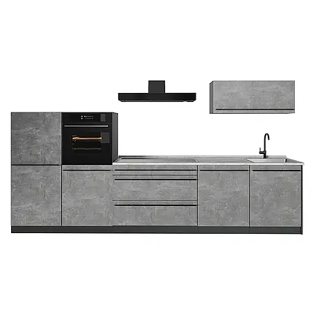 Küchenzeile R-Line 340 cm Beton Art.-Nr. 67288