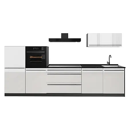 Küchenzeile R-Line 340 cm Weiß Hochglanz Art.-Nr. 66521