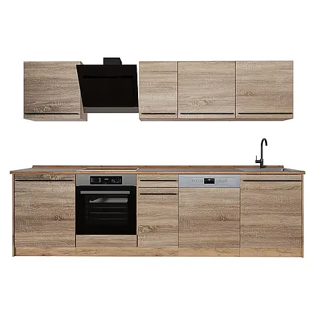 Küchenzeile R-Line 280 cm Sonoma Art.-Nr. 67174