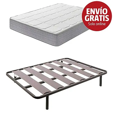 Unique  Somier de láminas R66 y colchón Top