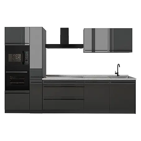 Küchenzeile R-Line 310 cm Anthrazit Hochglanz Art.-Nr. 66423