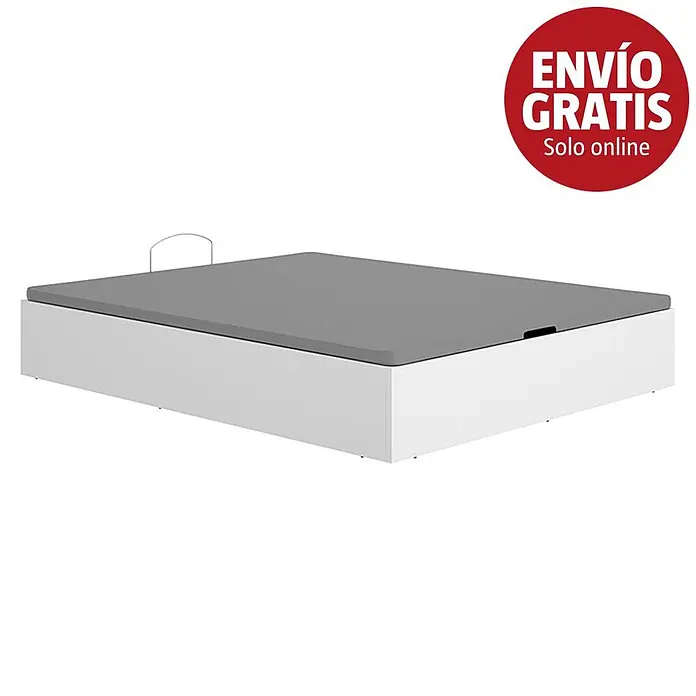 Dekit Canapé Nest - L x An x Al: 190 x 150 x 32 cm, Blanco - Canapé abatible blanco con base de colchón gris.
