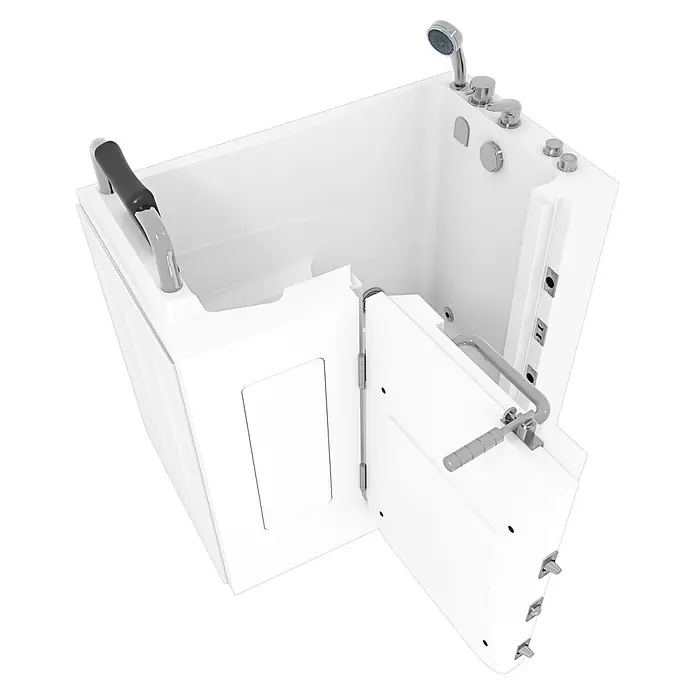 Sitzwanne Whirlpool Badewanne mit Tür S08WP-C-L 110x68cm - 