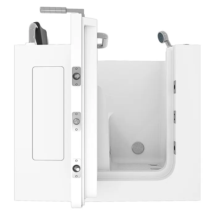 Sitzwanne Whirlpool Badewanne mit Tür S08WP-C-L 110x68cm - 