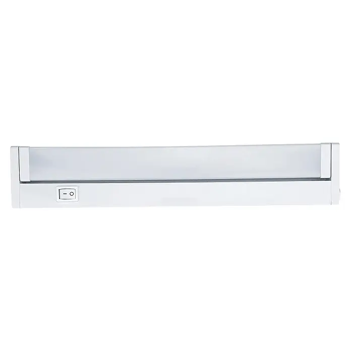 Müller-Licht Lichtleiste Salto 35 - L x B x H: 324 x 46 x 46 cm, Lichtfarbe: Warmweiß, 5 W - Weißes Unterschrank-Lichtband mit integriertem Wippschalter.
