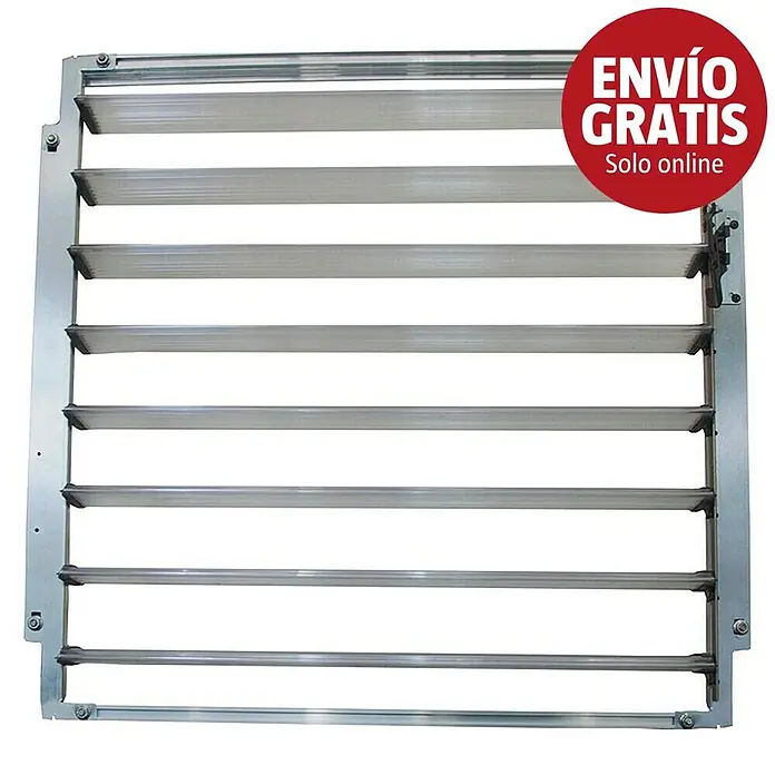 Palram – Canopia Ventana lateral para invernadero - Específico para: Invernaderos Palram - Ventana de lamas metálicas con persianas horizontales ajustables.