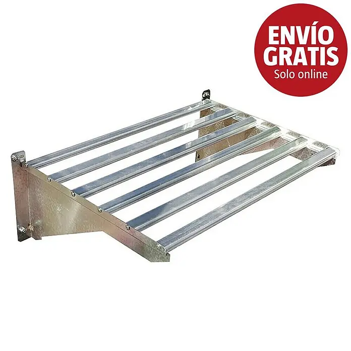 Palram – Canopia Estante para invernadero - 58 x 42 x 22 cm, Específico para: Invernaderos Palram - Canopia - Estante de lamas de metal galvanizado para pared.