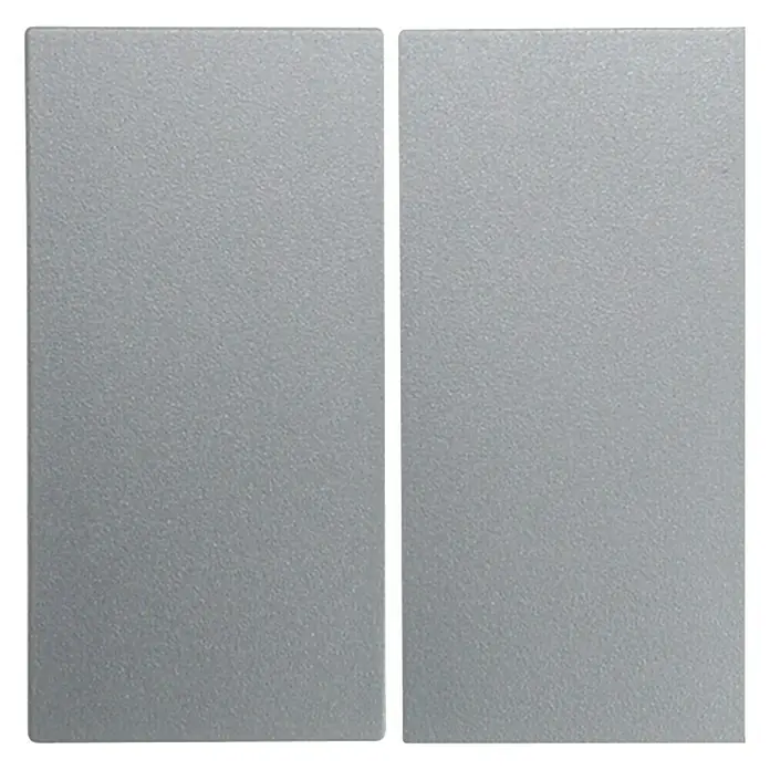 Berker S.1 Serienschalterwippe 16231404 - Aluminium, Kunststoff, IP20 - Zwei graue Schalterblenden mit matter Oberfläche für den Einsatz in modernen Wohnräumen. Elegantes Design für eine stilvolle Inneneinrichtung.