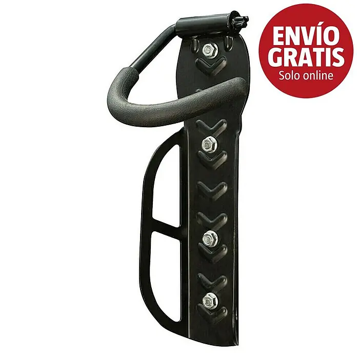 Palram – Canopia Gancho de pared para bicicletas - 3 ud., Específico para: Bicicletas de montaña con ruedas de 36 a 74 cm (14" a 29") - Soporte de pared metálico negro para bicicleta con gancho acolchado, diseñado para almacenamiento vertical.