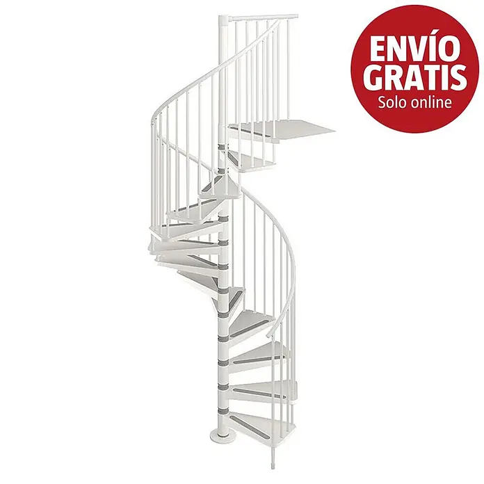Scrigno Escalera de caracol Flow - Blanco, Diámetro: 140 cm, Altura de planta: 273 cm - 299 cm - Imagen de campaña