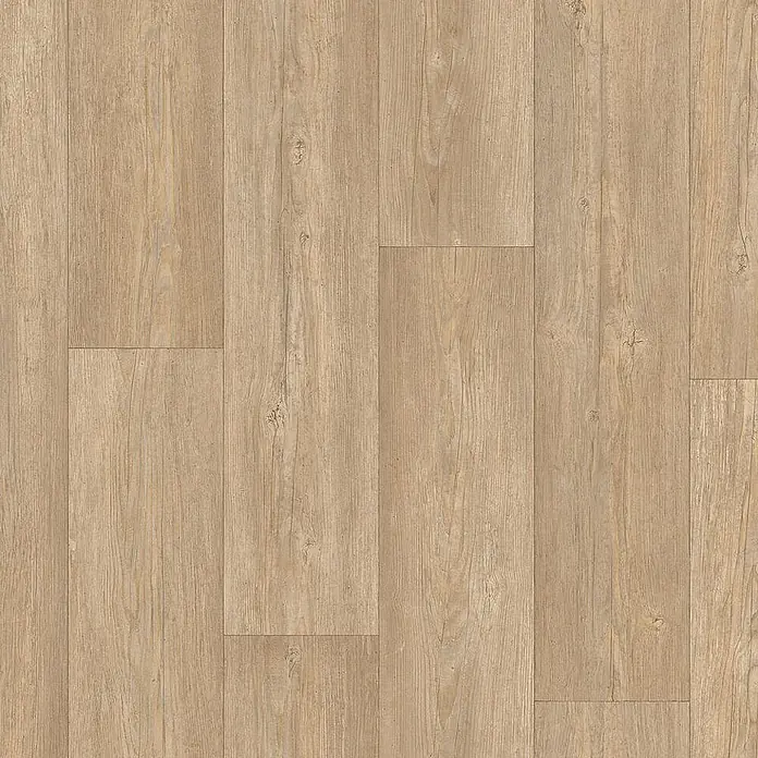 PVC-Boden Meterware Vinylboden 2m Diele Kiefer dunkel antik -  - Hellebraune Holzfußbodenbretter mit natürlicher Maserung.