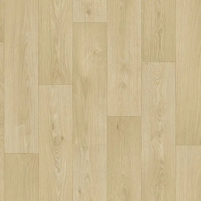 PVC-Boden Meterware Vinylboden 4m Diele Eiche hell -  - Heller Holzplankenboden mit natürlicher Maserung.
