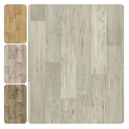 PVC-Boden Meterware Vinylboden 4m Diele Eiche hell weiss rustikal