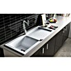 Carea Fregadero encastrable (118 x 50 cm, CAREAGranito®, Blanco)