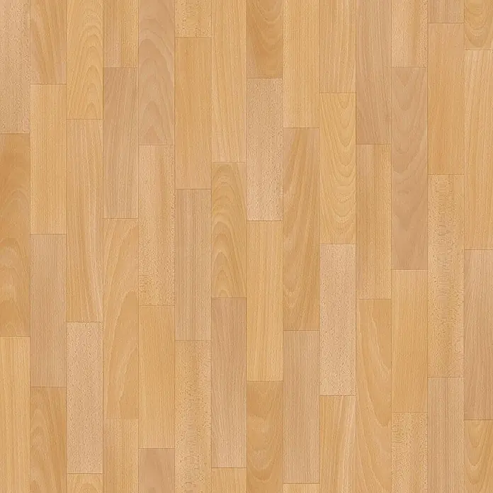 PVC-Boden Meterware Vinylboden 4m Schiffsboden Buche gedämpft -  - Heller Holzparkettboden mit abwechslungsreicher Maserung, geeignet als Innenbodenbelag.
