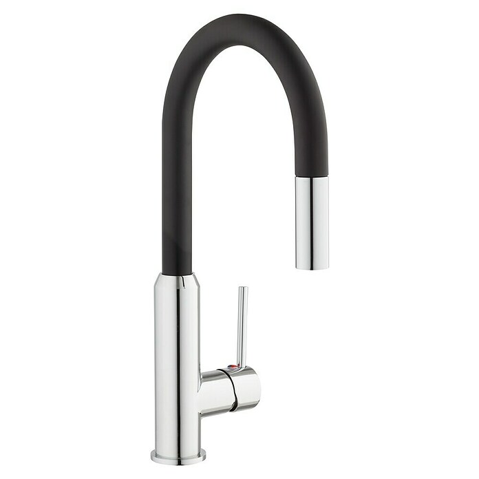 Camargue Spültischarmatur Madrid (Schwarz, Hoher Auslauf, Glänzend)