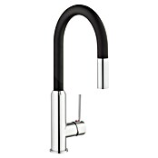 Camargue Spültischarmatur Madrid (Schwarz, Hoher Auslauf, Glänzend)