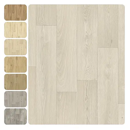 PVC-Boden Meterware Vinylboden 2m Diele Eiche hell creme weiss