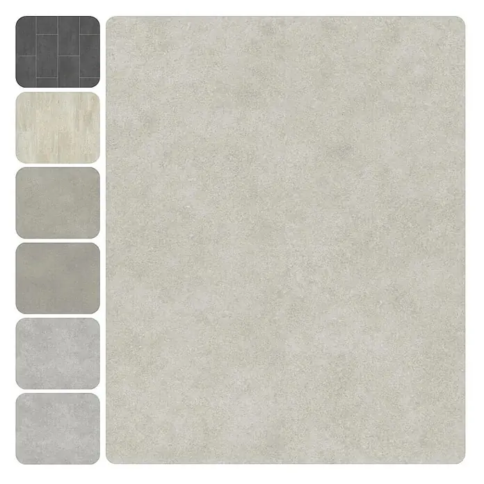PVC-Boden Meterware Vinylboden 2m Betongrau -  - Hellgraue, strukturierte Bodenfliese mit dezentem Steinmuster.