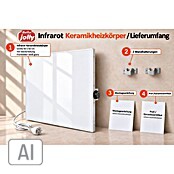 Jollytherm Infrarot-Keramikheizkörper (B x H: 60 x 60 cm, 365 W, Weiß) | BAUHAUS