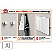 Infrarot-Keramikheizkörper (60 x 120 cm, 1.100 W, Weiß)