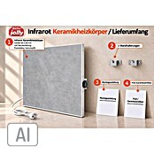 Jollytherm Infrarot-Keramikheizkörper (B x H: 60 x 60 cm, 365 W, Beton) | BAUHAUS