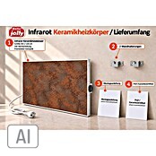Infrarot-Keramikheizkörper (60 x 120 cm, 1 200 W, Rostoptik) | BAUHAUS