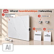 Jollytherm Infrarot-Keramikheizkörper (B x H: 60 x 60 cm, 365 W, Marmor) | BAUHAUS
