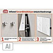 Infrarot-Keramikheizkörper (60 x 120 cm, 1.100 W, Weiß/Grau)