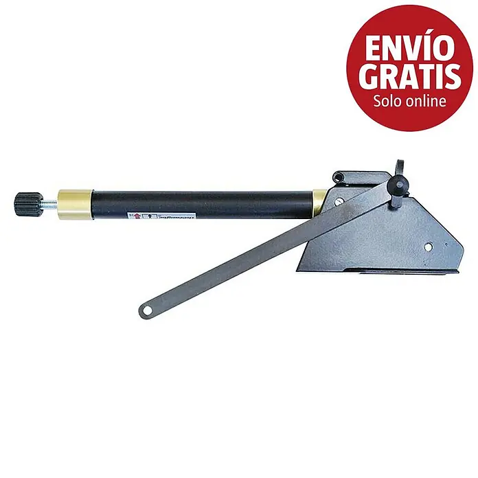 Palram – Canopia Abridor de ventana - L x An: 62 x 6 cm - Herramienta de acabado ajustable negra y latón con cabezal de hoja metálica gris oscuro.