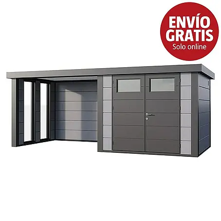 Telluria  Caseta para jardín Classico 2724 con salón a la izquierda y 2 ventanas