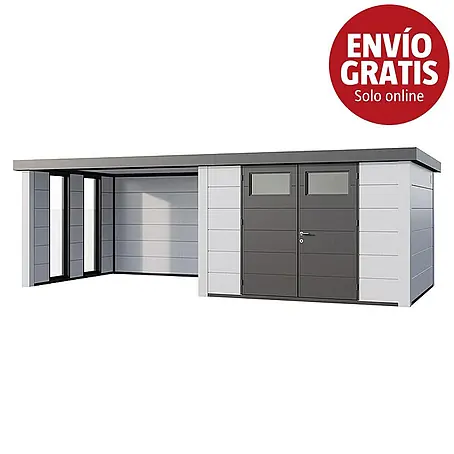 Telluria  Caseta para jardín Classico 3030 con salón a la izquierda y 2 ventanas