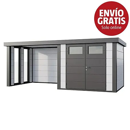 Telluria  Caseta para jardín Classico 2724 con salón a la izquierda y 2 ventanas