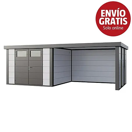 Telluria  Caseta para jardín Classico 3030 con salón a la derecha y 2 ventanas