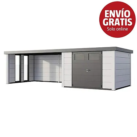 Telluria  Caseta para jardín Classico 3330 con salón XL a la izquierda y 2 ventanas
